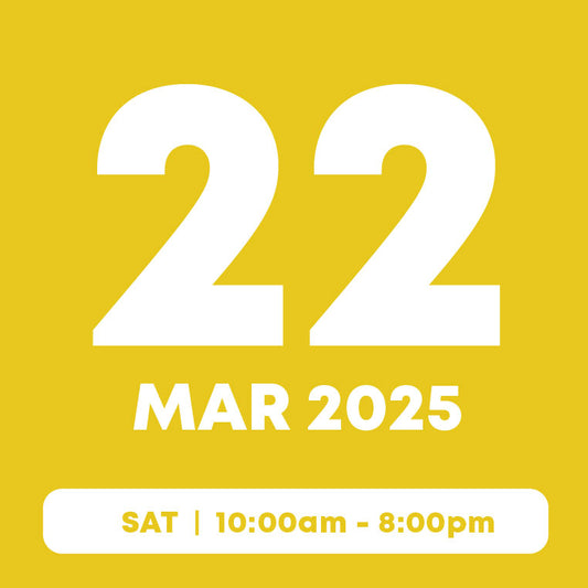 22 Mar |  Main Pass (1hr) + Add-On Pass (Free)